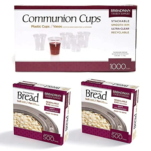 Broadman Plastic Communion Cup 1,000 Count and Bread